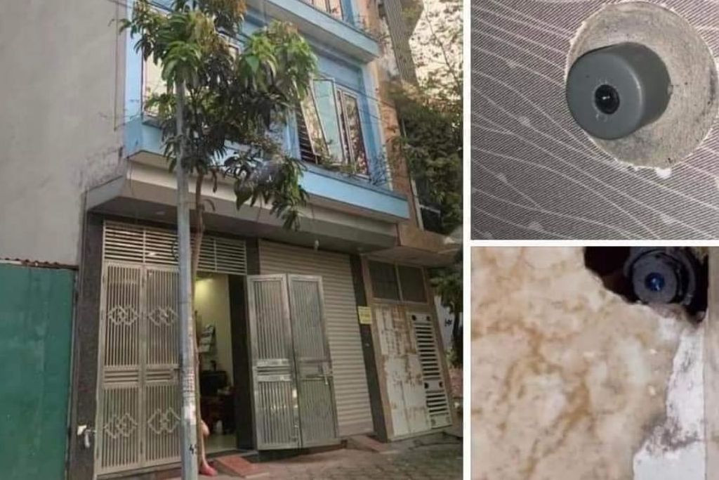 Ngôi nhà trọ ở Hà Nội - nơi nữ sinh phát hiện bị đặt máy quay lén.