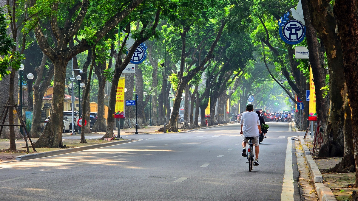 Đường Phan Đình Phùng rợp bóng cây xanh dưới ánh nắng gay gắt của mùa hè. Đường Phan Đình Phùng rợp bóng cây xanh dưới ánh nắng gay gắt của mùa hè.