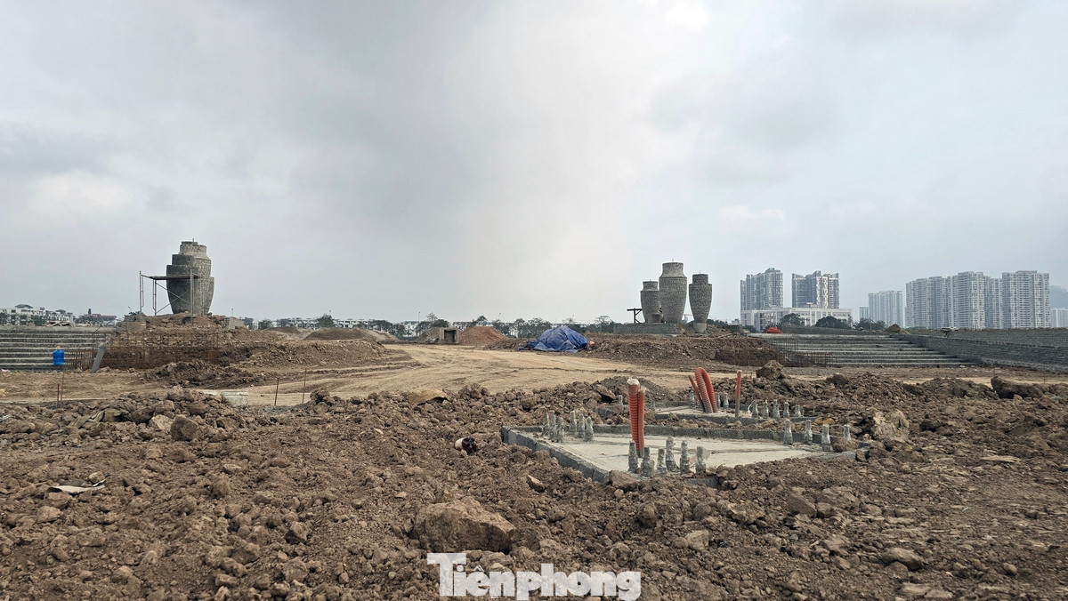 Một số hạng mục chính của công trình bắt đầu thành hình.