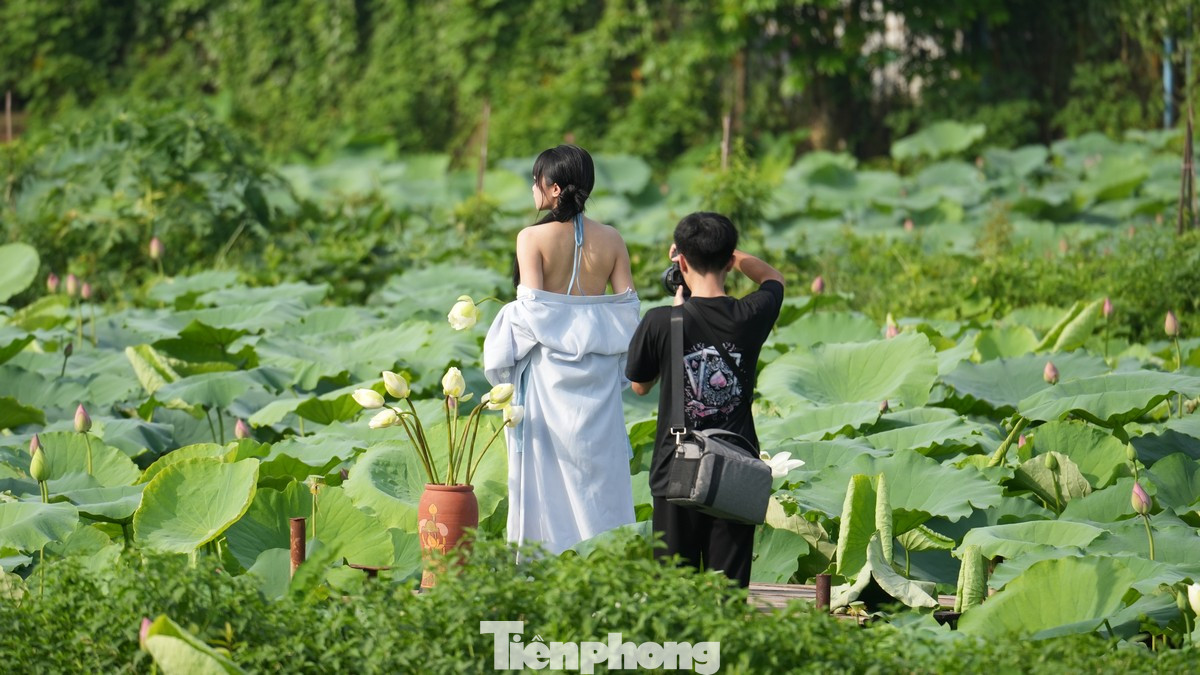 Hôm nay dù oi nóng, nhưng cũng không ngăn cản được nhiều thiếu nữ tới đây check-in.