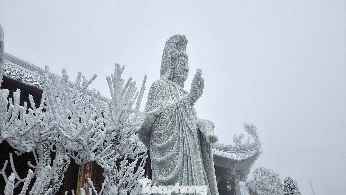 Sáng nay (27/1), ở độ cao từ 3.000m trở lên tại đỉnh Fansipan đã xuất hiện tuyết rơi với cường độ mạnh, đây là đợt tuyết đầu tiên xuất hiện trong những ngày giáp Tết.