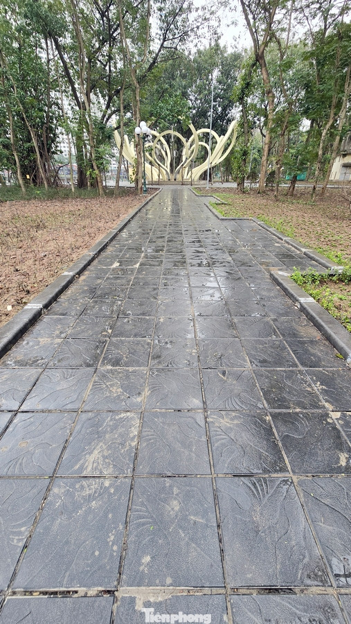 Bên trong công viên, cảnh quan đã thay đổi hoàn toàn, hệ thống đường đi bộ sạch đẹp, uốn lượn ven hồ Linh Đàm được lát lại bằng đá tự nhiên chống trơn trượt. Khu vực bờ kè ven hồ được gia cố chắc chắn và dọn dẹp triệt để rác thải.