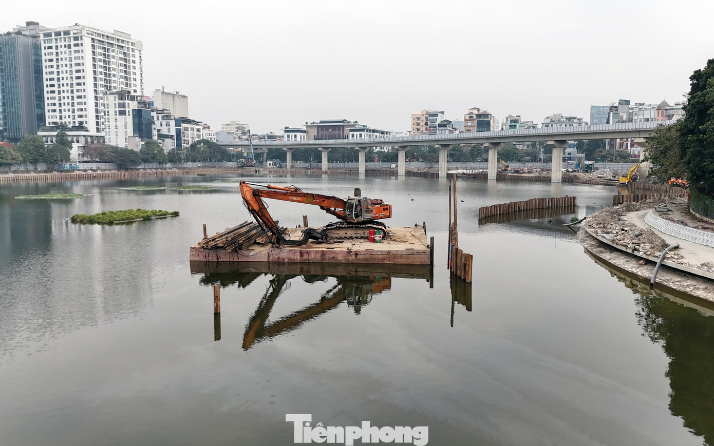 Dự án cải tạo hồ Đống Đa được khởi công vào tháng 7/2024, dự kiến hoàn thành vào tháng 8/2025.