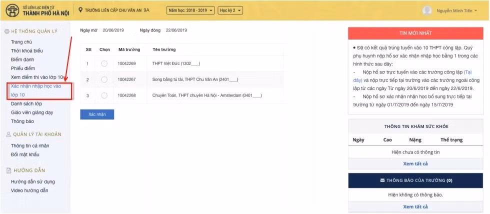 Chi tiết cách nhập học trực tuyến vào lớp 10 THPT ở Thủ đô ảnh 2