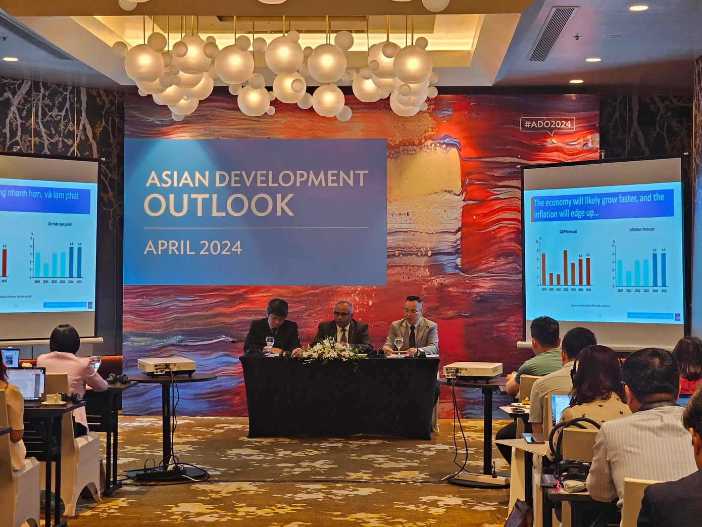 ADB họp báo công bố báo cáo Triển vọng Phát triển Châu Á (ADO) tháng 4. ADB họp báo công bố báo cáo Triển vọng Phát triển Châu Á (ADO) tháng 4.