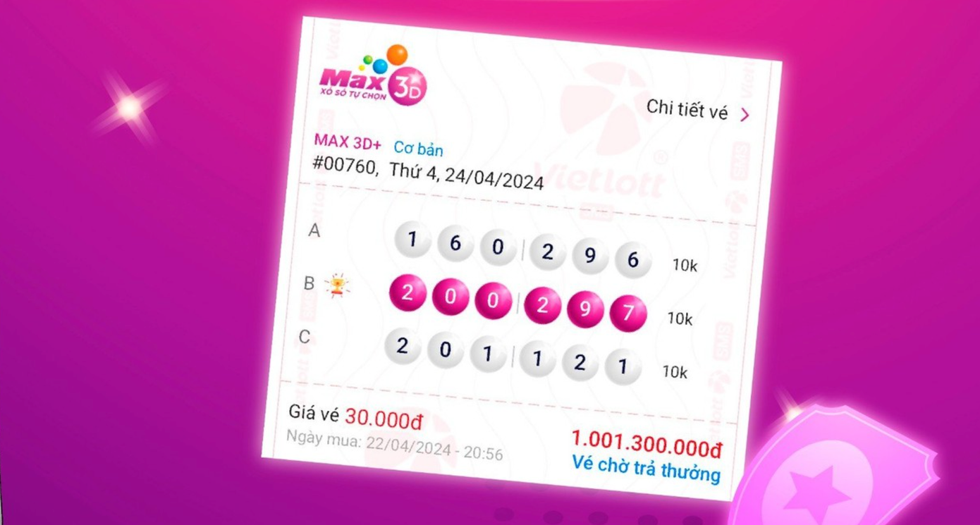 Tấm vé chọn theo sinh nhật vợ mang lại may mắn cho anh D.