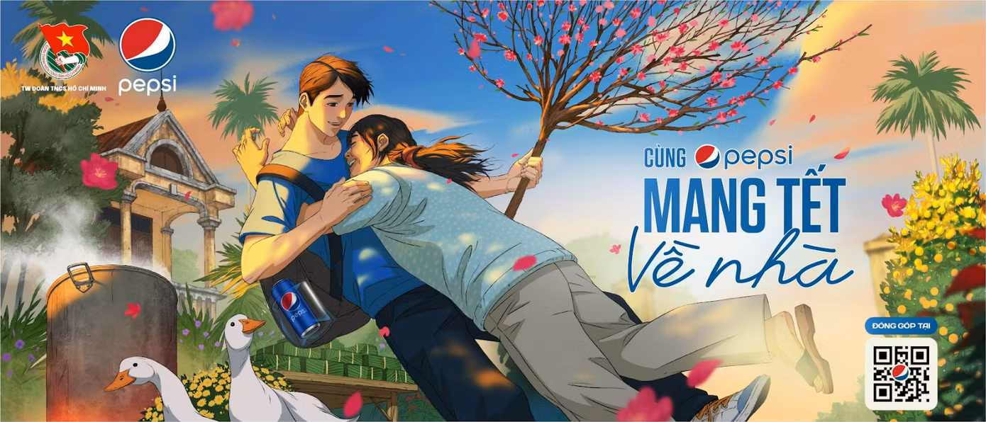 Những chuyến bay, chuyến xe đón người xa xứ của Suntory PepsiCo Việt Nam là món quà quà ý nghĩa, “Mang Tết về nhà” cho những gia đình Việt.