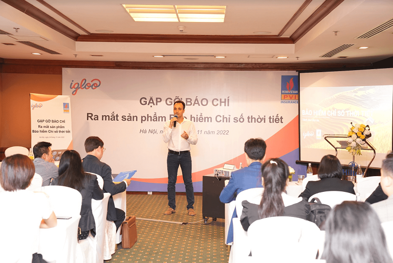 Ông Raunak Mehta, Đồng sáng lập kiêm Giám đốc điều hành của Igloo chia sẻ thông tin về sản phẩm Bảo hiểm Chỉ số thời tiết Ông Raunak Mehta, Đồng sáng lập kiêm Giám đốc điều hành của Igloo chia sẻ thông tin về sản phẩm Bảo hiểm Chỉ số thời tiết