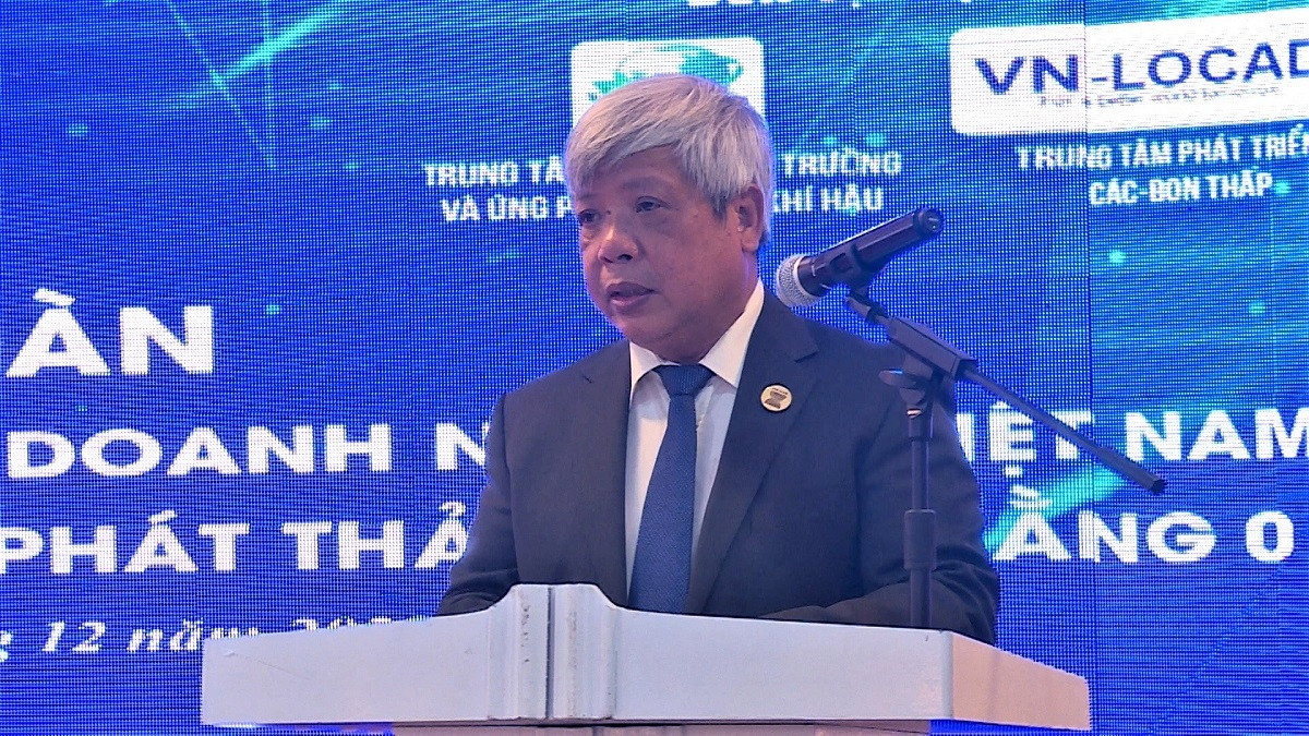 TS. Nguyễn Linh Ngọc - Chủ tịch Hội Nước sạch và Môi trường Việt Nam phát biểu khai mạc Diễn đàn