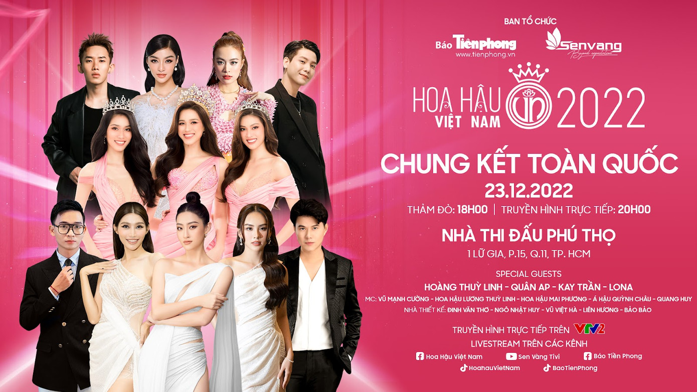 Chung kết Hoa hậu Việt Nam 2022 góp mặt đông đảo nghệ sĩ nổi tiếng.