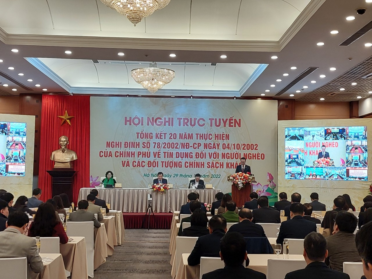 Ngân hàng chính sách xã hội tổ chức Hội nghị trực tuyến Tổng kết 20 năm thực hiện Nghị định số 78/2022/NĐ-CP ngày 4/10/2002 của Chính phủ về tín dụng đối với người nghèo và các đối tượng chính sách khác