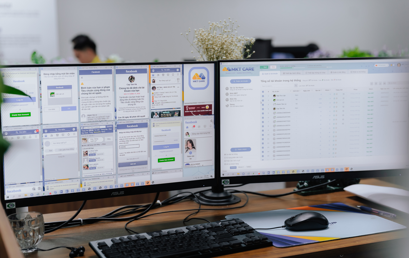 Phần mềm MKT Care nuôi nick bằng click chuột