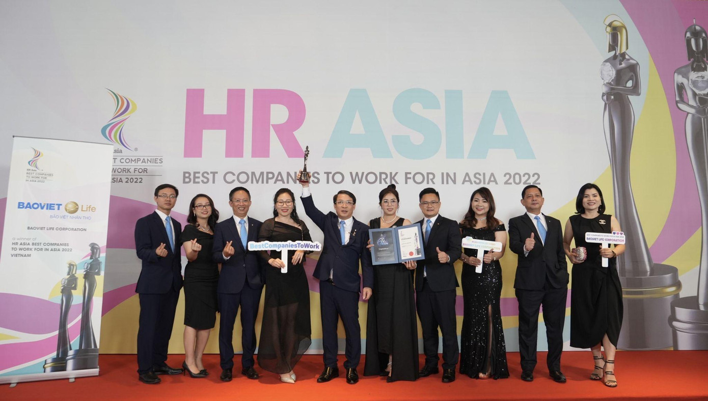 Bảo Việt Nhân thọ vừa nhận giải thưởng “Nơi làm việc tốt nhất Châu Á 2022” sau những nỗ lực thích ứng để cải thiện môi trường làm việc và tăng trưởng sau đại dịch COVID.