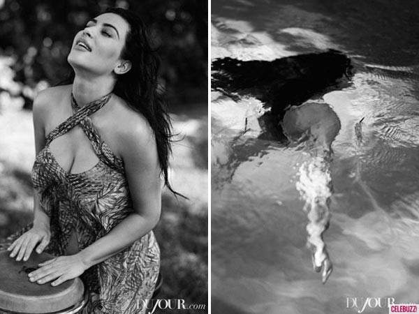 Có bầu nhưng Kim vẫn giữ được form người chuẩn với những đường cong gợi cảm