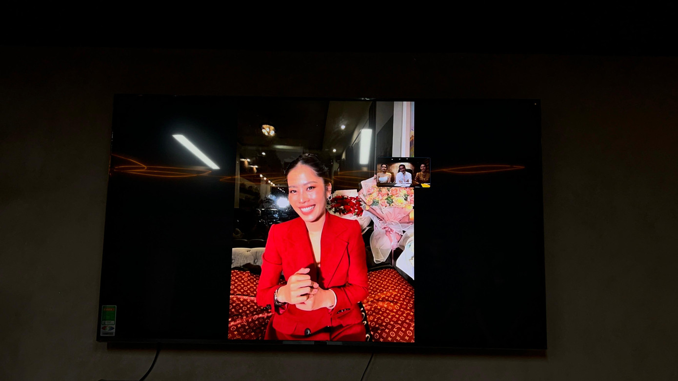 Người đẹp Nam Em tham dự buổi sơ khảo qua hình thức online.