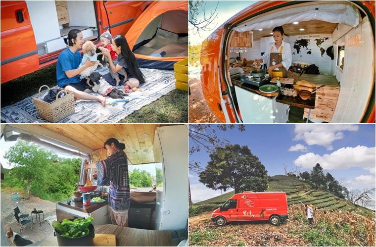 Hà My nấu ăn ngay trong xe van Hà My nấu ăn ngay trong xe van