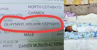 Em bé được đặt tên là Glhynnyl Hylhyr Yzzyghyl Em bé được đặt tên là Glhynnyl Hylhyr Yzzyghyl