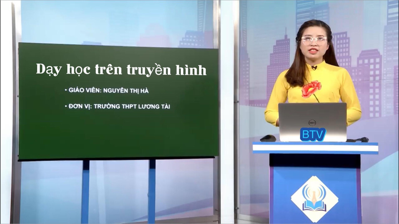 Cô giáo Nguyễn Thị Hà trong 1 tiết dạy trên truyền hình do Đài PT-TH Bắc Ninh tổ chức. Ảnh NVCC.
