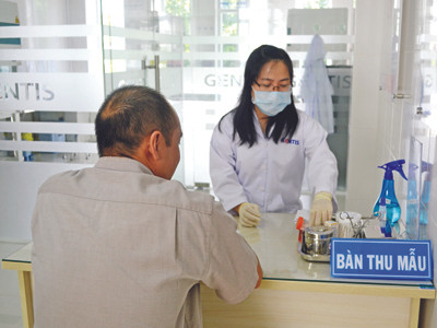 Nơi thu mẫu xét nghiệm ADN. Ảnh: L.N