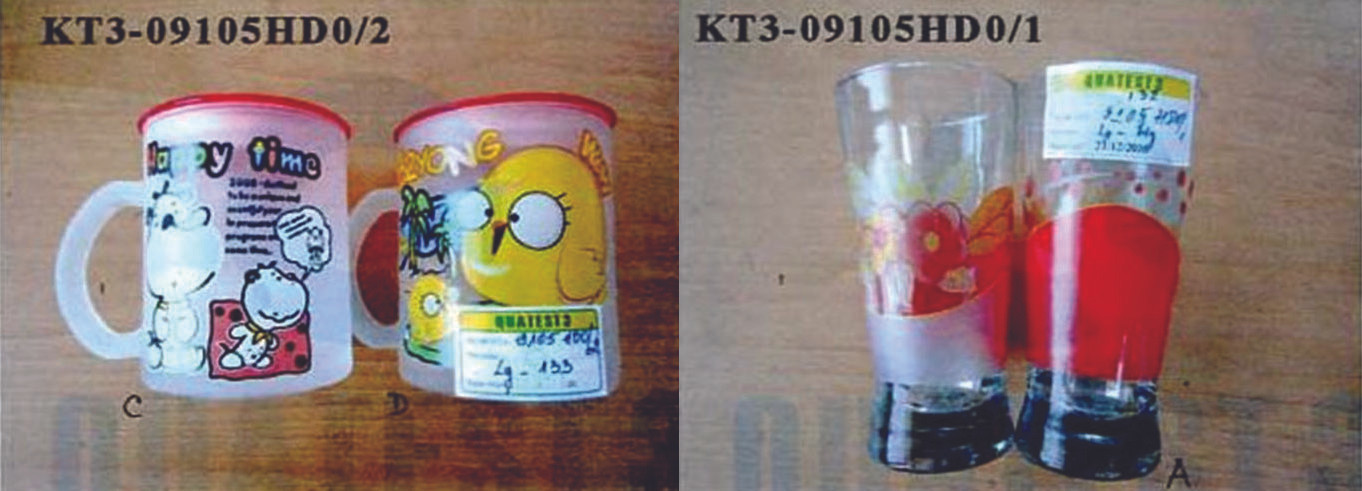 Các mẫu cốc kiểm nghiệm có chứa hóa chất chì độc hại vượt tiêu chuẩn cho phép nhiều lần 