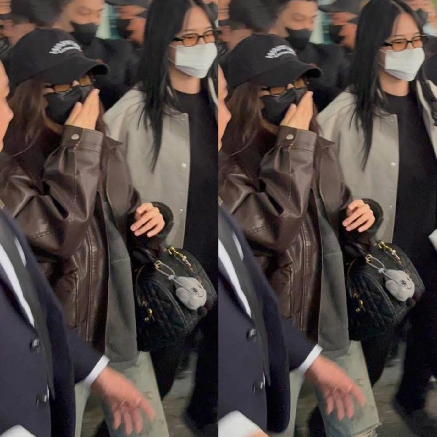 Jisoo kín cổng cao tường tại sân bay Nội Bài. Ảnh: Thanh Lâm/Fanpage Jisoo.