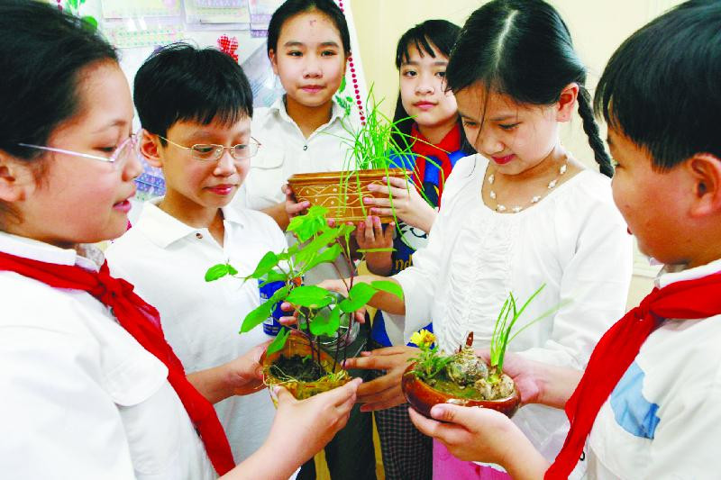 Giờ thực hành tại Trường Đoàn Thị Điểm (Hà Nội). Ảnh: Hồng Vĩnh. Giờ thực hành tại Trường Đoàn Thị Điểm (Hà Nội) Ảnh: Hồng Vĩnh