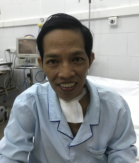 Bệnh nhân H trong ngày ra viện. Ảnh: Bệnh viện cung cấp Bệnh nhân H trong ngày ra viện. Ảnh: Bệnh viện cung cấp