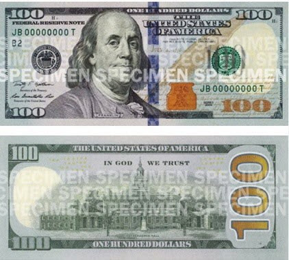 Tờ 100 USD Mỹ mới khó làm giả hơn tờ tiền cũ rất nhiều