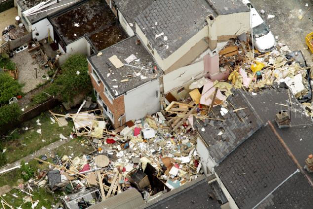 Ngôi nhà bị phá hủy hoàn toàn