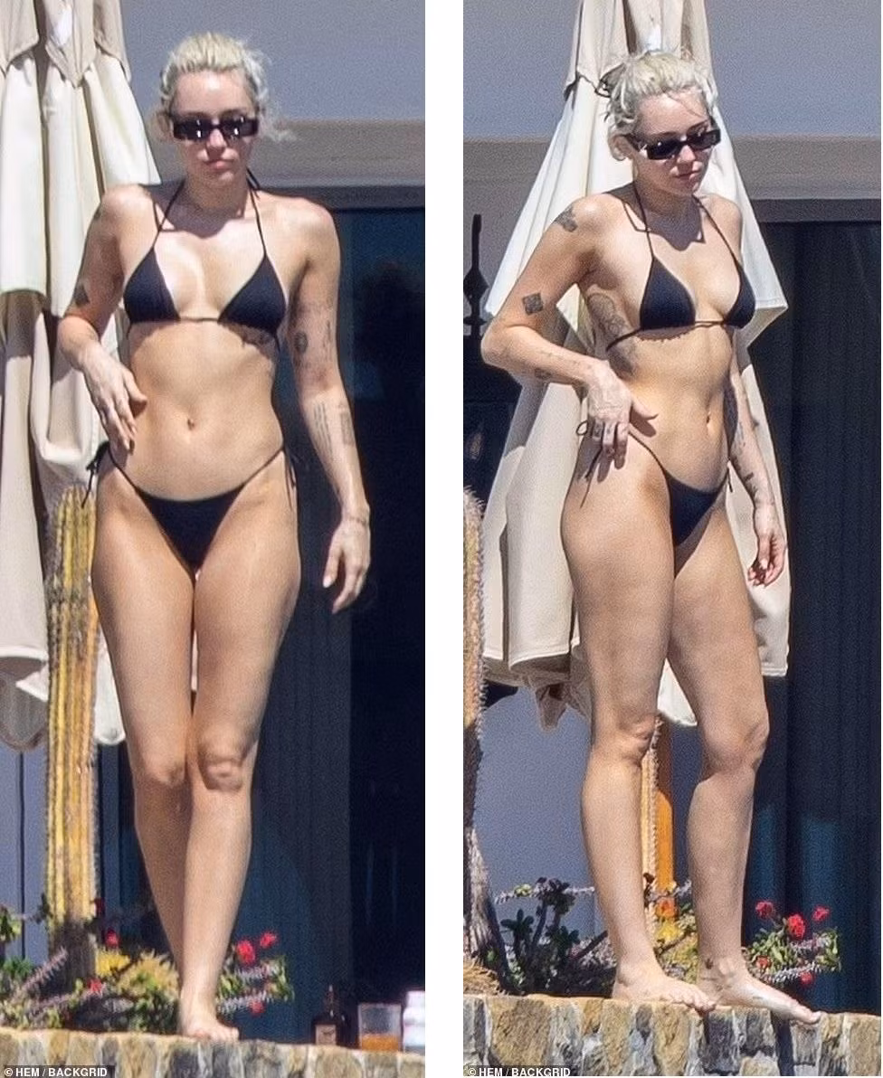 Theo đó, nữ ca sĩ sinh năm 1992 được nhìn thấy tắm nắng trong bộ bikini đen bé xíu ở ban công khách sạn.