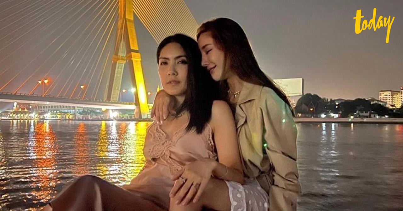 Ảnh chụp nữ quản lý và Tangmo trước khi sao nữ "Chiếc lá cuốn bay" rơi xuống sông.