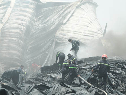 Hiện trường vụ cháy. Hiện trường vụ cháy