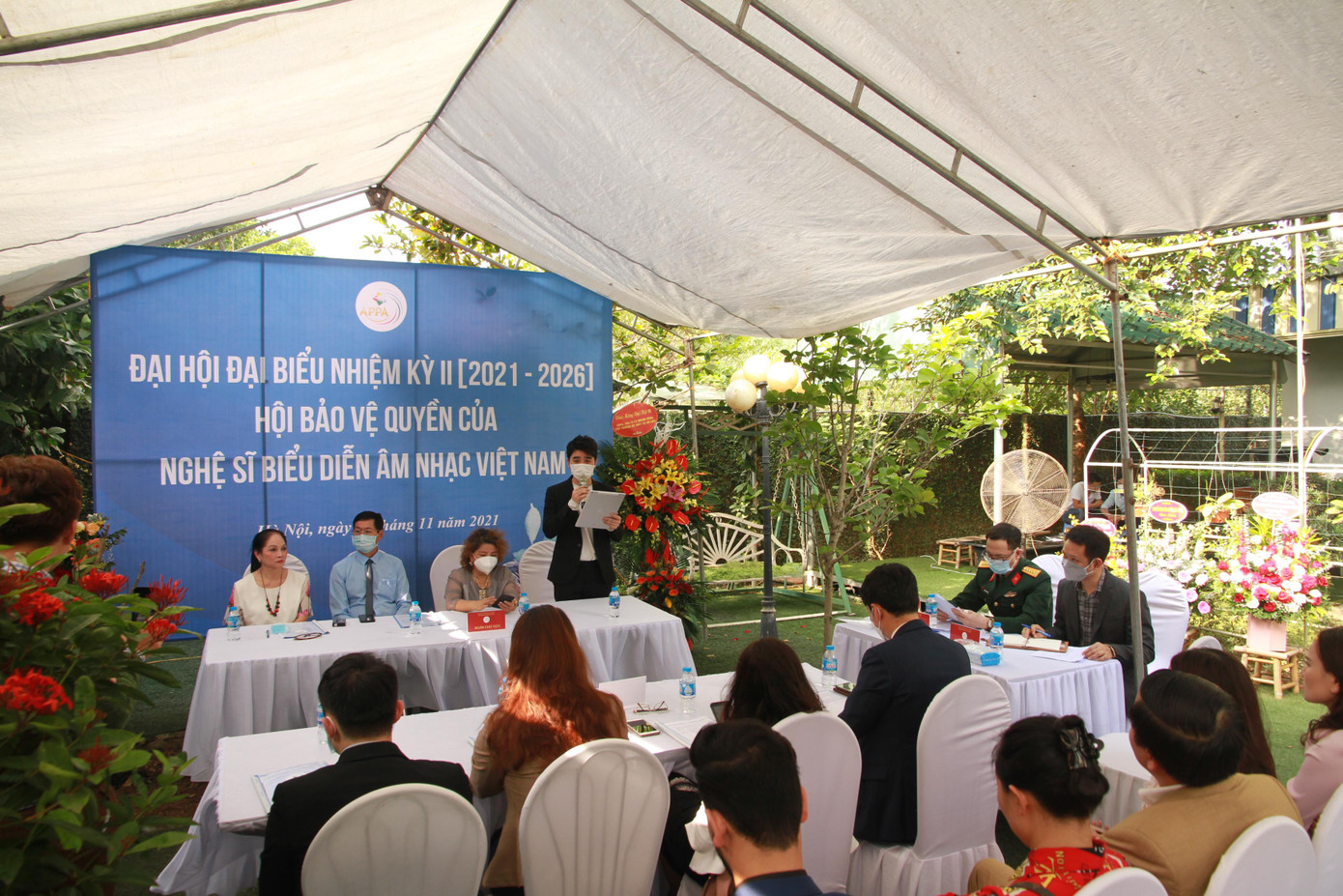 Đại hội Đại biểu nhiệm kỳ 2 của APPA diễn ra tại tư gia của NSND Thanh Hoa- Ảnh: N.M.Hà