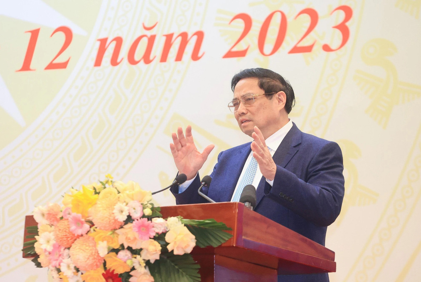 Thủ tướng Phạm Minh Chính phát biểu chỉ đạo tại hội nghị tổng kết năm 2023, triển khai nhiệm vụ năm 2024 của Bộ GTVT.