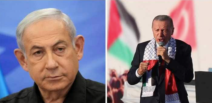 Thủ tướng Israel Benjamin Netanyahu và Tổng thống Thổ Nhĩ Kỳ Tayyip Erdogan. (Ảnh: Reuters) Thủ tướng Israel Benjamin Netanyahu và Tổng thống Thổ Nhĩ Kỳ Tayyip Erdogan. (Ảnh: Reuters)