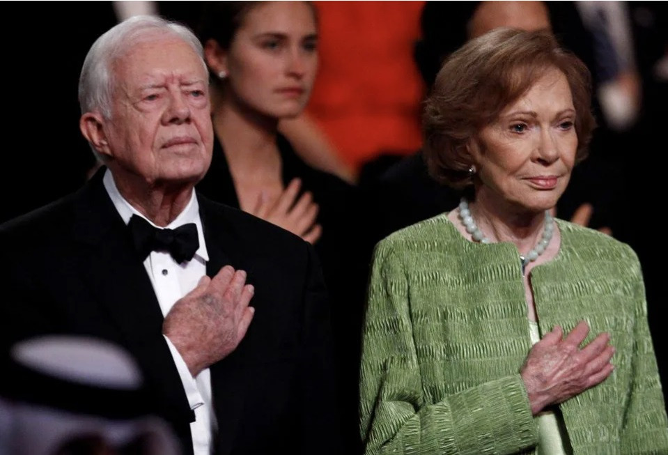 Vợ chồng cựu Tổng thống Mỹ Jimmy Carter. (Ảnh: Reuters)