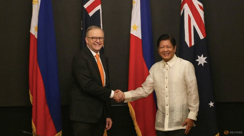 Tổng thống Philippines Ferdinand Marcos Jr và Thủ tướng Úc Anthony Albanese trong cuộc gặp tại Manila ngày 8/9. (Ảnh: Reuters)