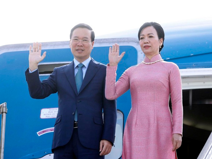 Chủ tịch nước Võ Văn Thưởng và Phu nhân. (Ảnh: TTXVN) Chủ tịch nước Võ Văn Thưởng và Phu nhân. (Ảnh: TTXVN)