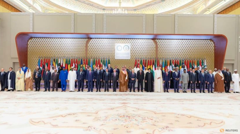 Các lãnh đạo Ả-rập và Hồi giáo dự hội nghị về Palestine ở Ả-rập Xê-út ngày 11/11. (Ảnh: Reuters) Các lãnh đạo Ả-rập và Hồi giáo dự hội nghị về Palestine ở Ả-rập Xê-út ngày 11/11. (Ảnh: Reuters)