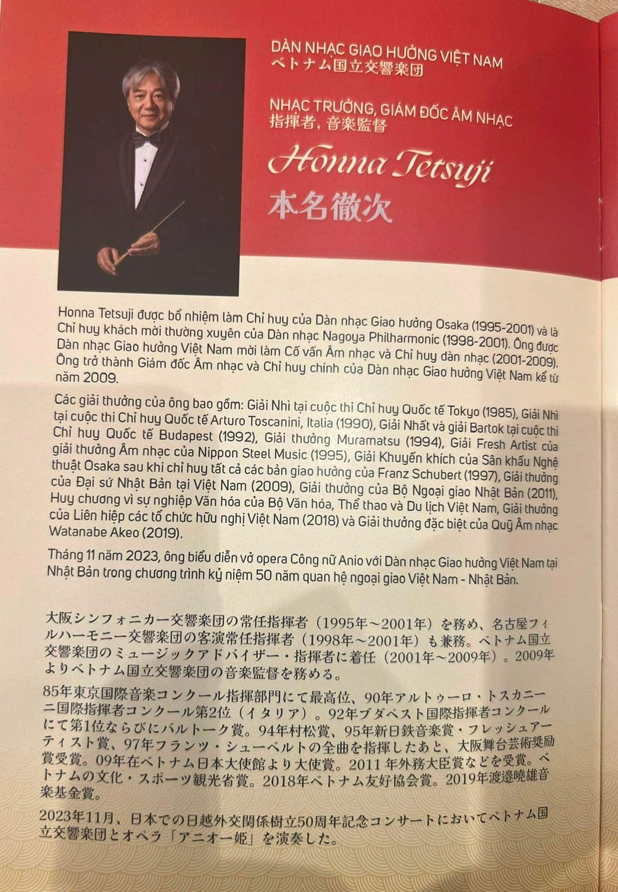 Nhạc trưởng Honna Tetsuji là người gắn bó với Việt Nam. (Ảnh: PS)