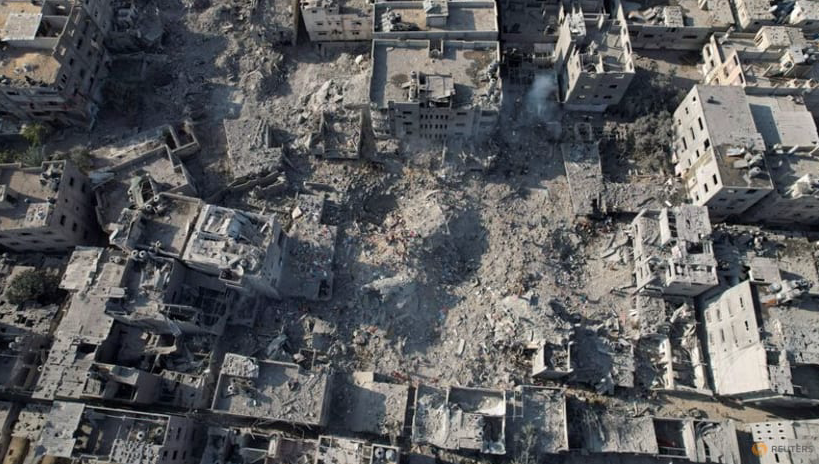 Cảnh tượng hoang tàn ở Dải Gaza sau những trận ném bom của Israel. (Ảnh: Reuters) Cảnh tượng hoang tàn ở Dải Gaza sau những trận ném bom của Israel. (Ảnh: Reuters)