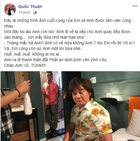 Nghệ sĩ Việt run rẩy, bàng hoàng khi hay tin Anh Vũ đột ngột qua đời ảnh 2