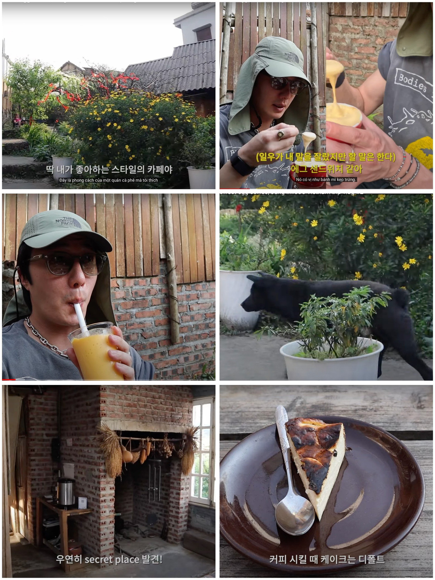 Nam diễn viên cùng bạn bè thưởng thức cafe trứng và sinh tố xoài tại một quán cafe ở Sapa. Ảnh: 1DAY 1LWOO JUNGILWWOO.