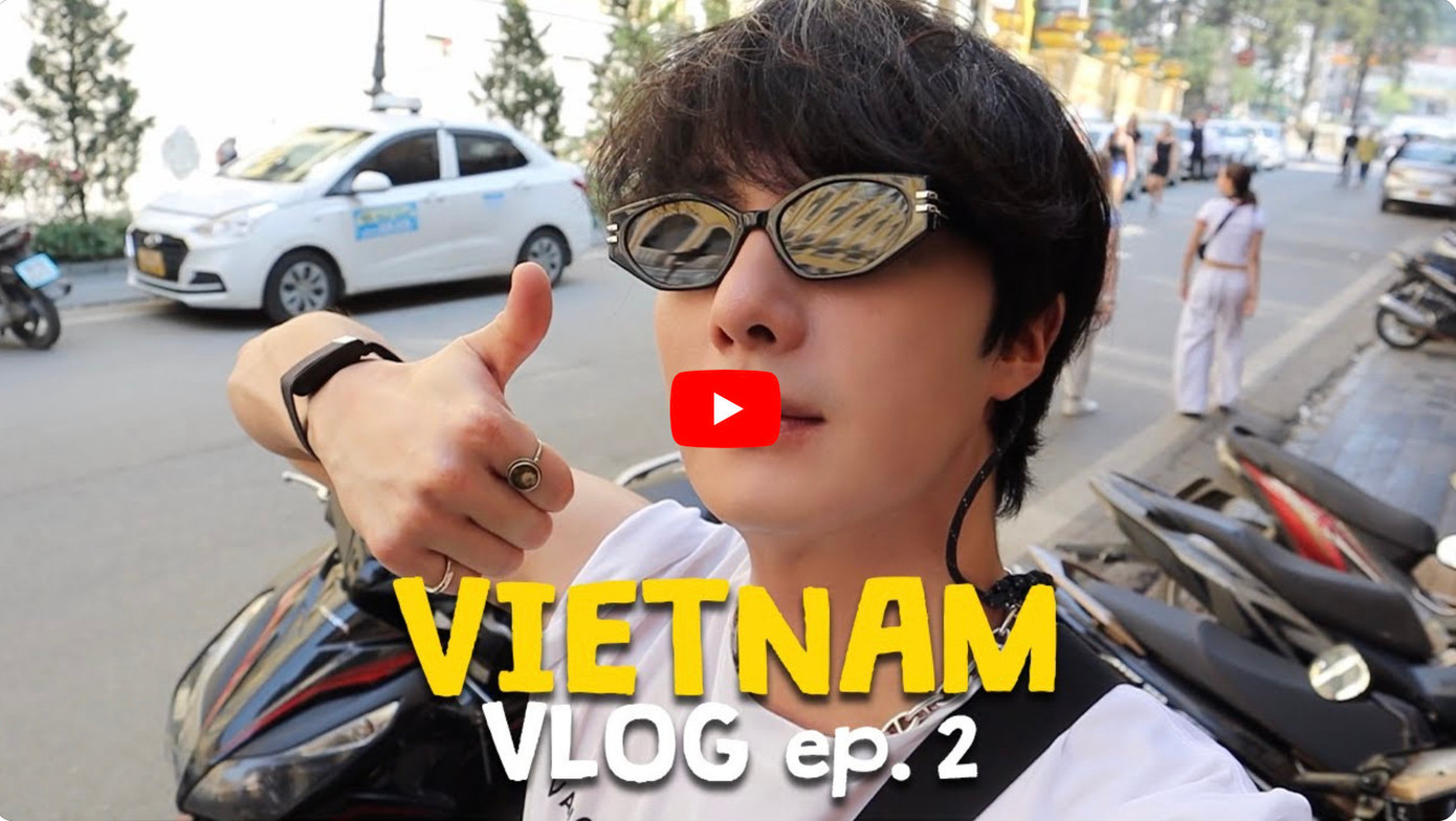 Nam tài tử Jung Il Woo lập seri vlog du lịch Việt Nam trên kênh youtube chính thức. Ảnh: 1DAY 1LWOO JUNGILWWOO.