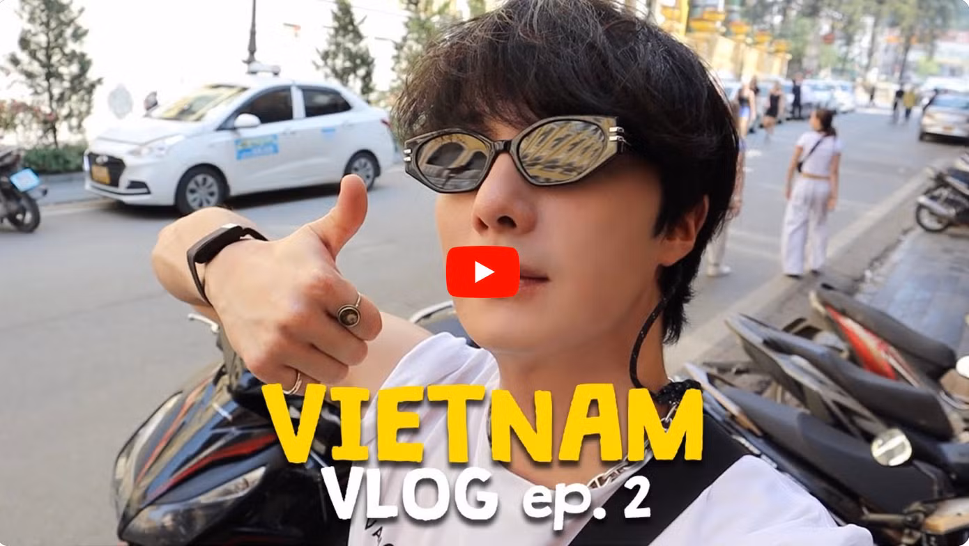 Nam tài tử Jung Il Woo lập seri vlog du lịch Việt Nam trên kênh youtube chính thức. Ảnh: 1DAY 1LWOO JUNGILWWOO.