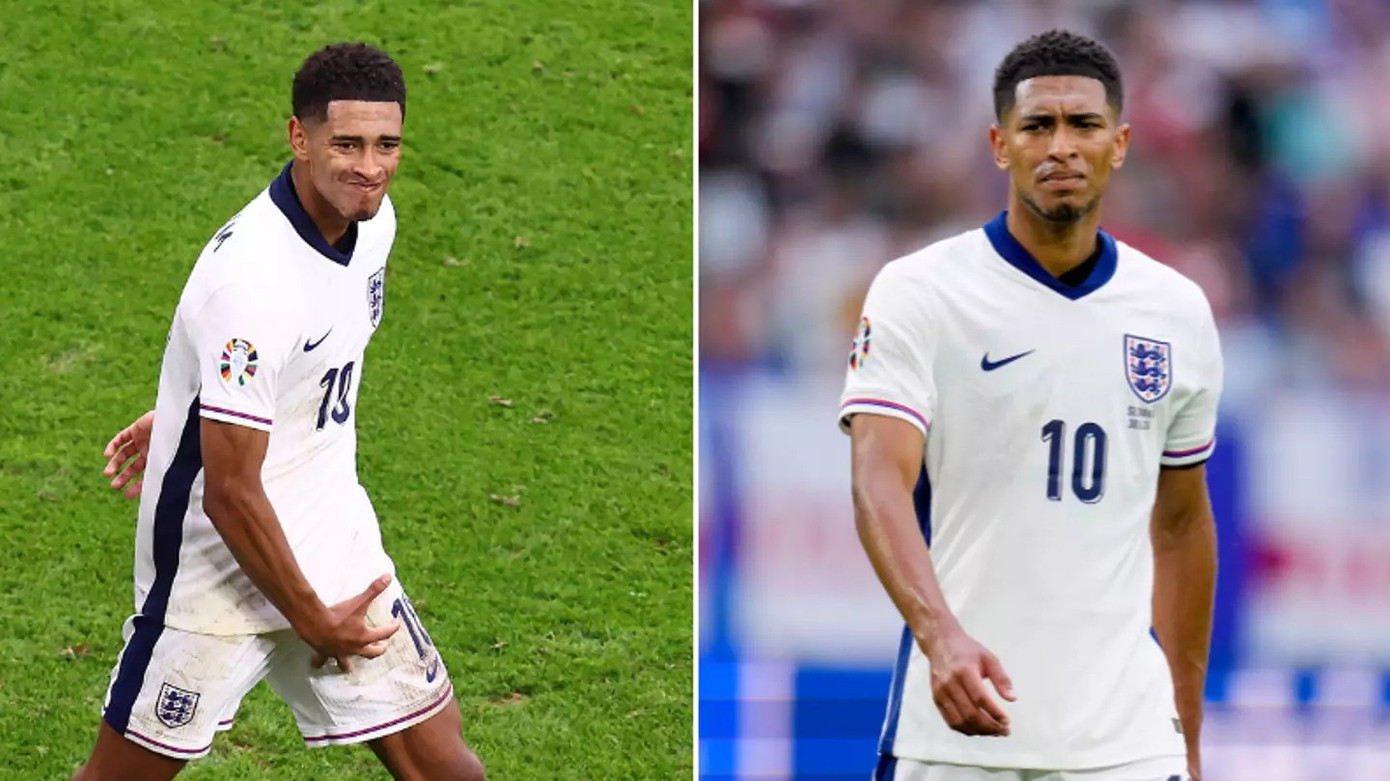 Bellingham và hành động phản cảm ở trận đấu với Slovakia. Bellingham và hành động phản cảm ở trận đấu với Slovakia.