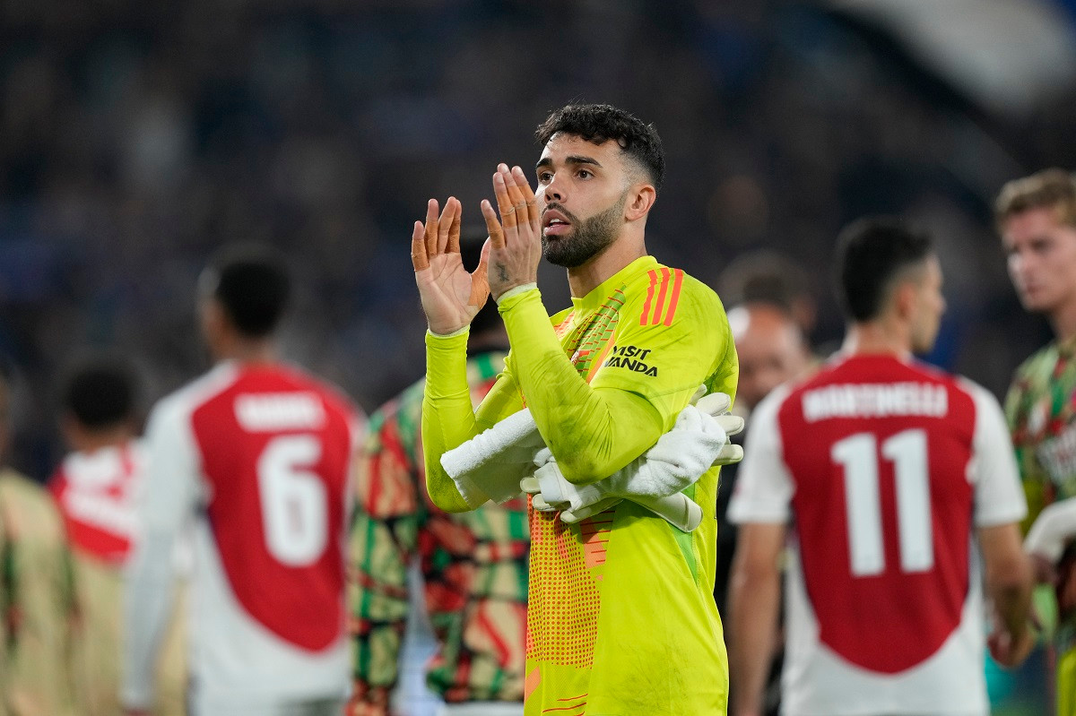 Arsenal vất vả giành 1 điểm trên sân Atalanta nhờ David Raya. Ảnh: AP Arsenal vất vả giành 1 điểm trên sân Atalanta nhờ David Raya. Ảnh: AP