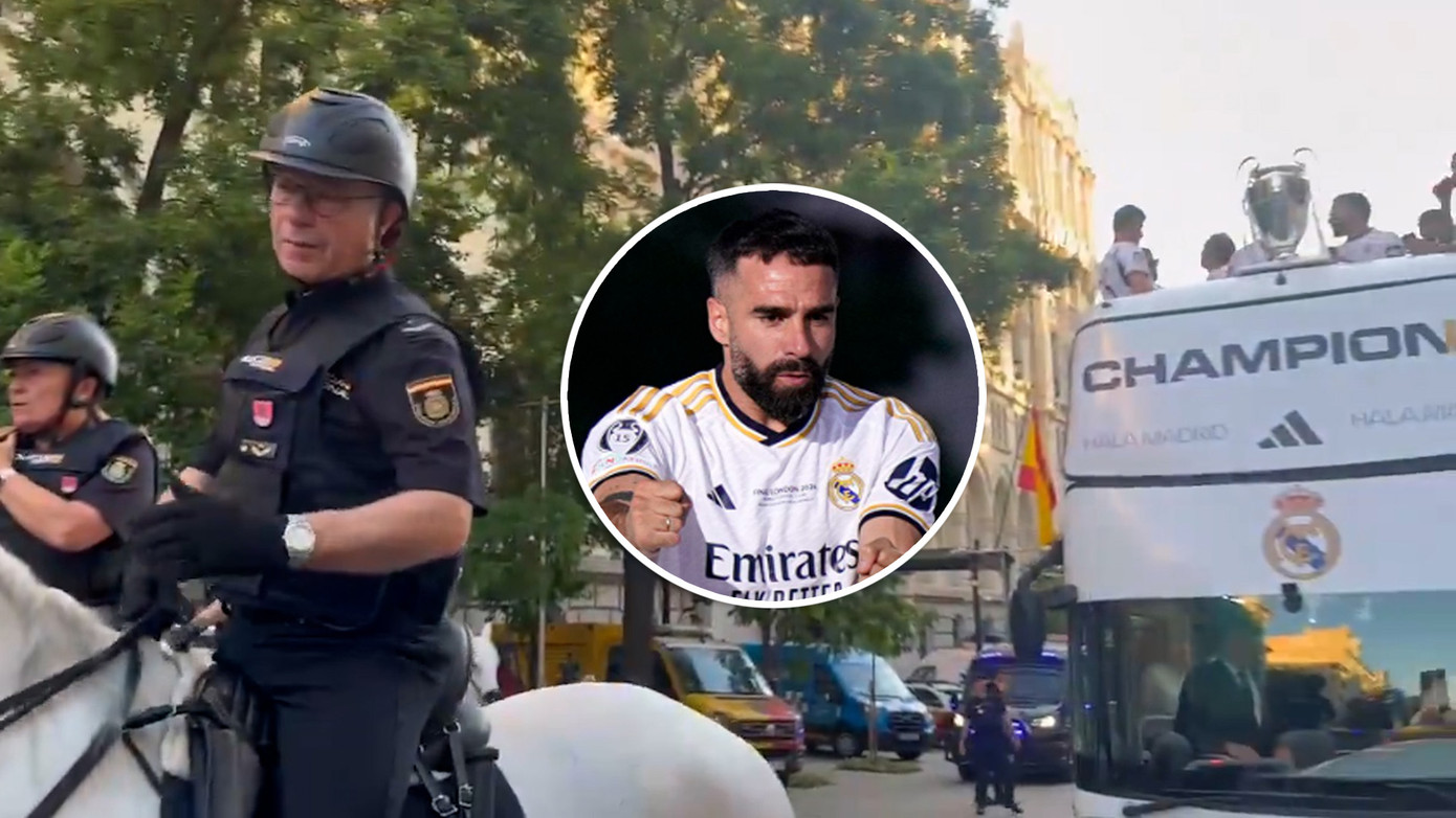 Bố Dani Carvajal dẫn đường cho xe buýt của Real Madrid