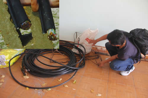 Số cáp viễn thông bị trộm được lực lượng CA thu giữ. Số cáp viễn thông bị trộm được lực lượng CA thu giữ