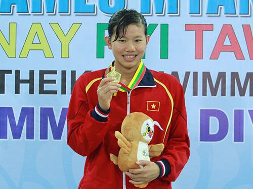 Ánh Viên lập cú đúp HCV và phá kỷ lục SEA Games trong ngày thi đấu hôm nay của môn bơi lội. Ảnh: Vnexpress. Ánh Viên lập cú đúp HCV và phá kỷ lục SEA Games trong ngày thi đấu hôm nay của môn bơi lội. Ảnh: Vnexpress